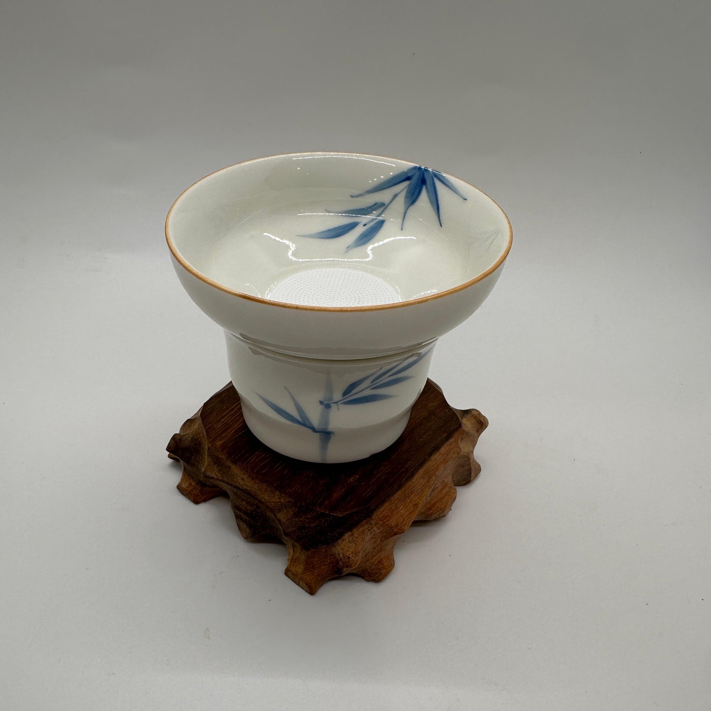 bamboo hand painted strainer