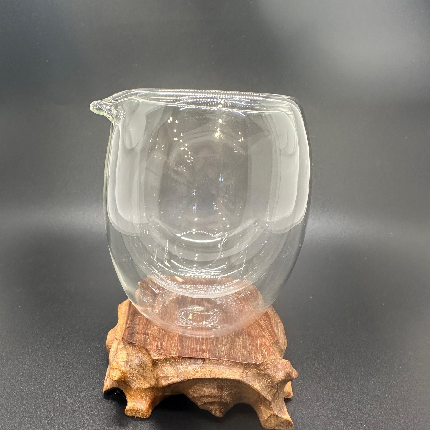 double-walled glass fair cup