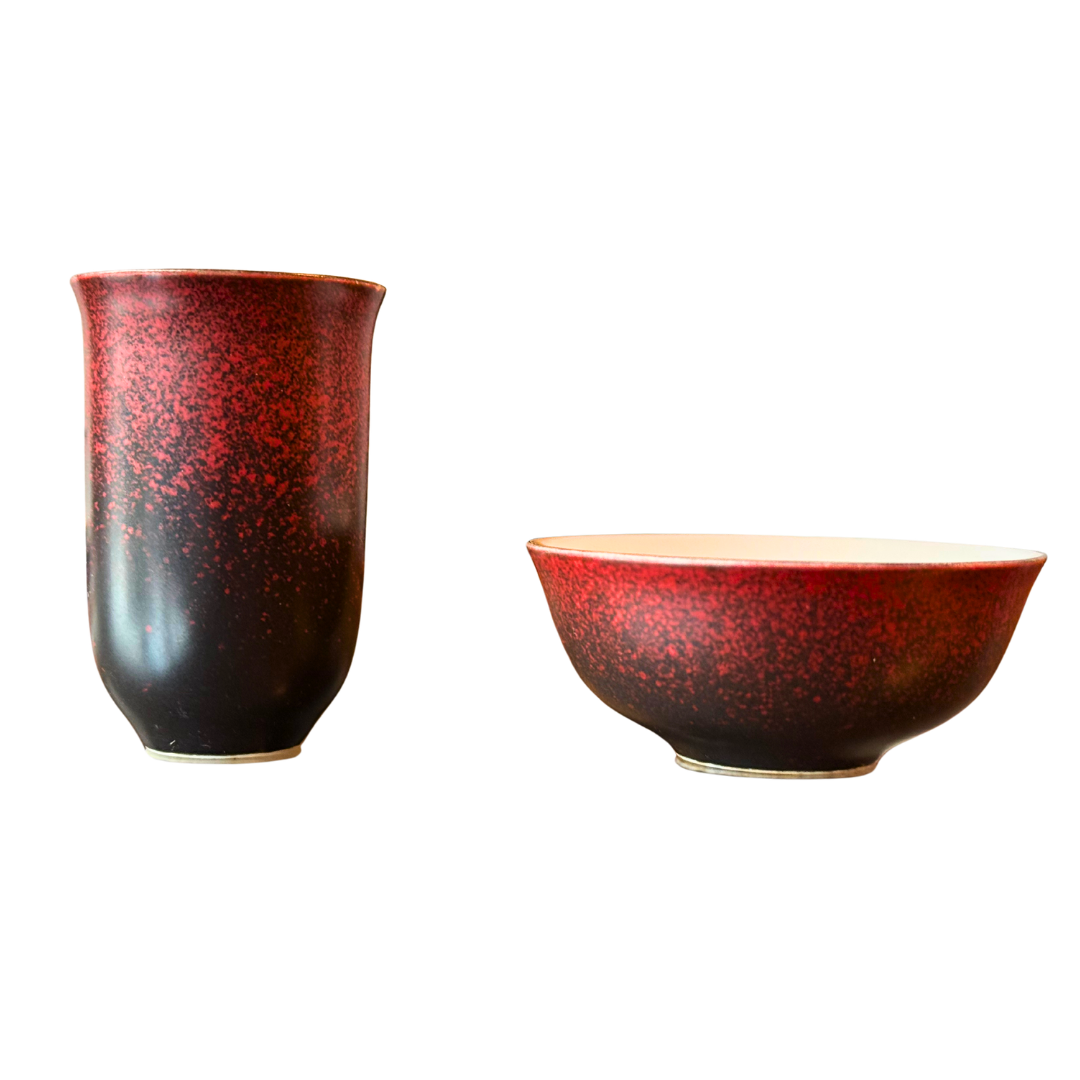 Iron Red Cup Set with Aroma Cup