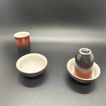 Iron Red Cup Set with Aroma Cup