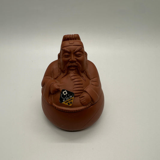 Purple Clay tea caddy(man with fan)