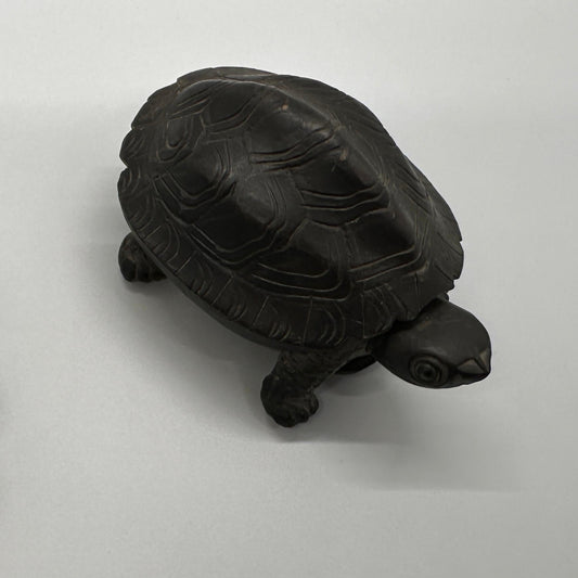 Clay tea pets - dark turtle